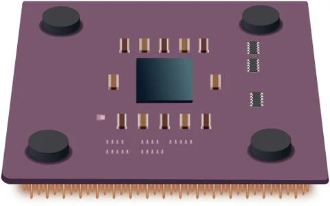 Simple illustration of cpu unit Stock Illustration