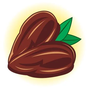 Simple illustration of date palm fruit from the middle east Stock Illustration