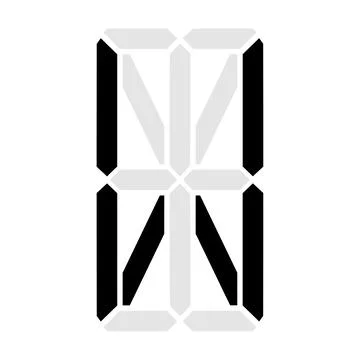 Simple illustration of digital letter or symbol Electronic figure of letter W Stock-Illustration