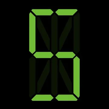 Simple illustration of digital number. Electronic figure of number five Stock Illustration