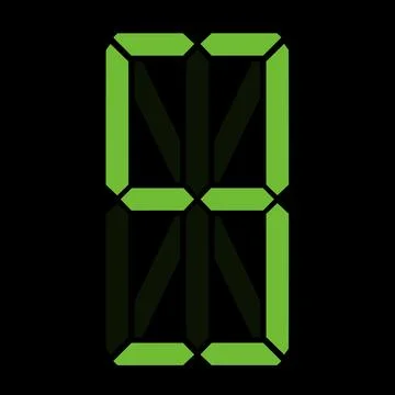 Simple illustration of digital number. Electronic figure of number nine Stock Illustration