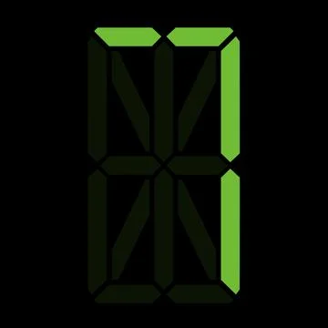 Simple illustration of digital number. Electronic figure of number seven Stock Illustration