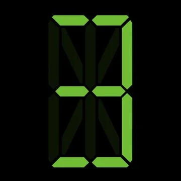 Simple illustration of digital number. Electronic figure of number three Stock Illustration