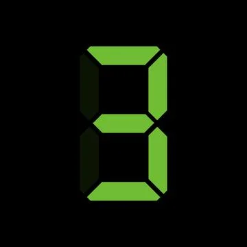 Simple illustration of digital number. Electronic figure of number three Stock Illustration