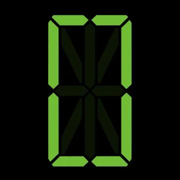 Simple illustration of digital number. Electronic figure of number zero Stock Illustration