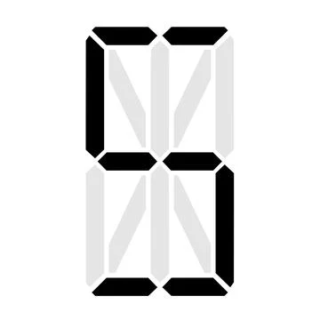 Simple illustration of digital number. Electronic figure of number five Stock Illustration