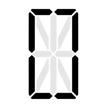 Simple illustration of digital number. Electronic figure of number zero Stock Illustration