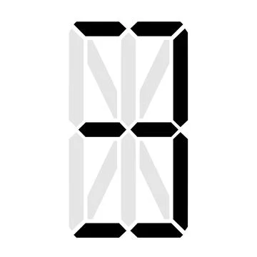 Simple illustration of digital number. Electronic figure of number three Stock Illustration
