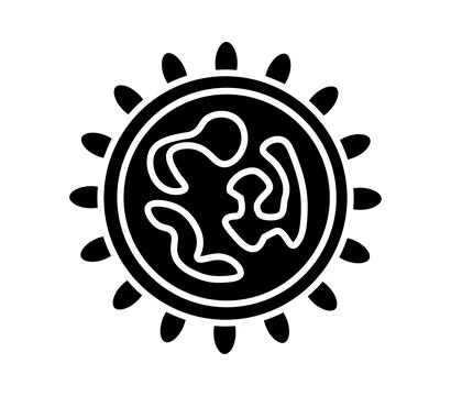 Simple Illustration of Earth Surrounded by Bright Radiant Sun Rays Ilustração Stock