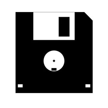 Simple illustration of floppy disk Personal computer component icon Ilustração Stock
