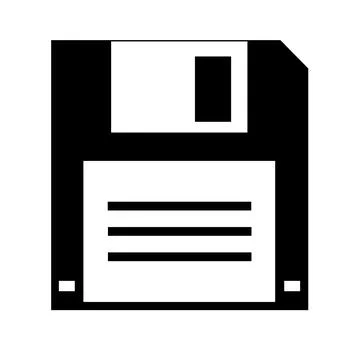 Simple illustration of floppy disk Personal computer component icon Stock-Illustration