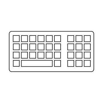Simple illustration of keyboard Personal computer component icon Stock Illustration
