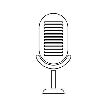 Simple illustration of microphone Personal computer component icon Stock-Illustration