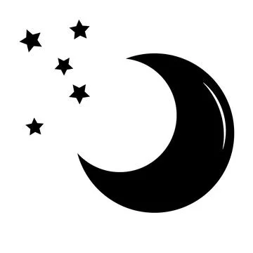 Simple illustration of moon icon Concept of Halloween day Stock Illustration