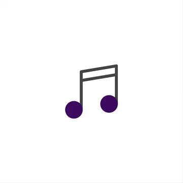 Simple illustration of musical note for creative projects conveying rhythm .. Stock Illustration