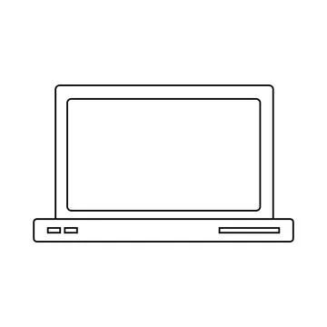 Simple illustration of notebook or laptop Personal computer icon 스톡 일러스트