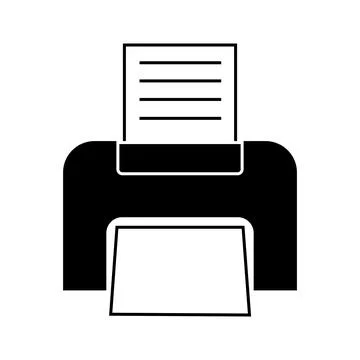 Simple illustration of printer Personal computer component icon Stock Illustration