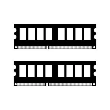 Simple illustration of RAM Personal computer component icon 스톡 일러스트