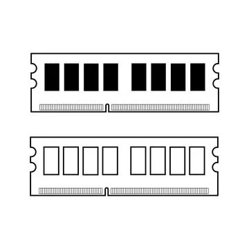 Simple illustration of RAM Personal computer component icon Illustrazione stock