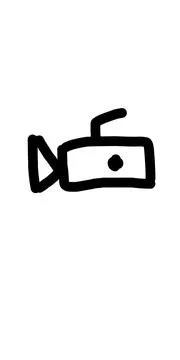 Simple illustration of a recording camera. Illustrazione stock