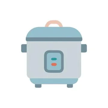 Simple illustration of a rice cooker with a plain background Stock Illustration