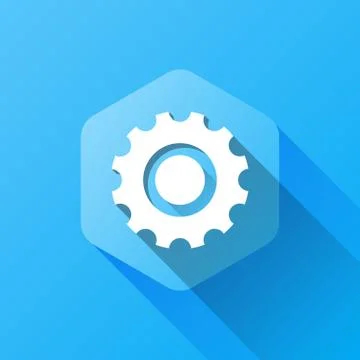 Simple illustration of settings icon in flat style Stock Illustration