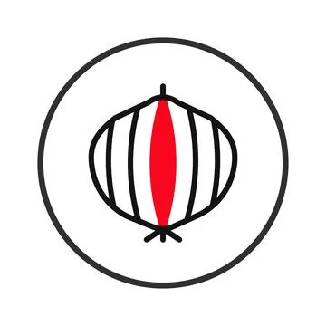 Simple illustration showcasing an abstract stylized onion within a circular.. Stock Illustration