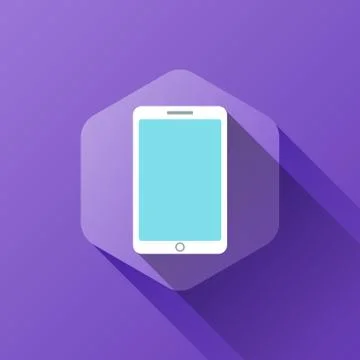 Simple illustration of smartphone icon in flat style Stock Illustration