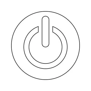 Simple illustration of switch turn on or turn off Personal computer compone.. Stock Illustration