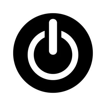 Simple illustration of switch turn on or turn off Personal computer compone.. Illustrazione stock