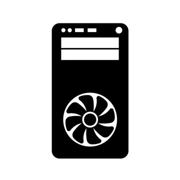 Simple illustration of system unit or personal computer icon イラスト素材
