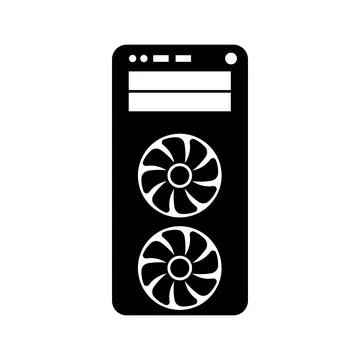 Simple illustration of system unit or personal computer icon Stock Illustration