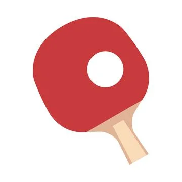 A simple illustration of table tennis racket and ball Stock Illustration