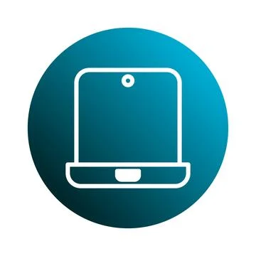 A Simple Illustration of a Tablet Device with Gradient Background for Moder.. Illustrazione stock