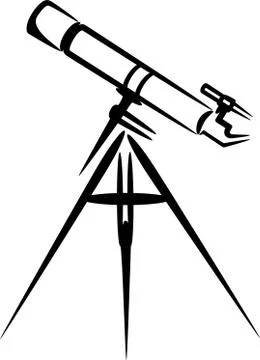 Simple illustration with telescope Stock Illustration