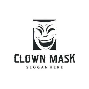 Simple illustration template jester hat logo minimalist joker clown design Stock Illustration