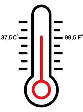 Simple Illustration of thermometer icon Stock Illustration