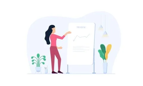 Simple illustration with traffic board, down traffic Stock Illustration