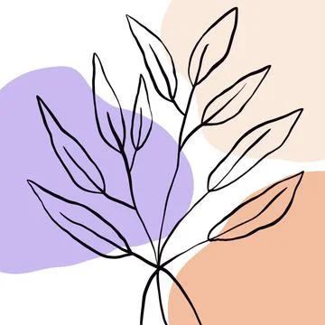 Simple illustration of tropical leaf Stock Illustration
