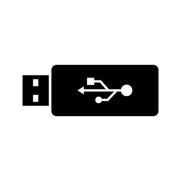 Simple illustration of usb flash drive Personal computer component icon Stock-Illustration