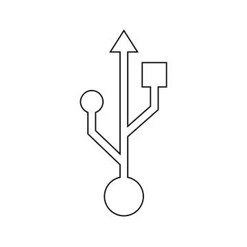 Simple illustration of usb flash drive Personal computer component icon Stock-Illustration