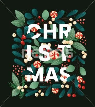 Simple Ilustration for Christmas Poster in PSD PSD Template