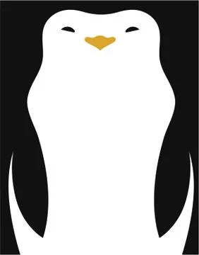 Simple image of the penguin, vector illustration Stock Illustration
