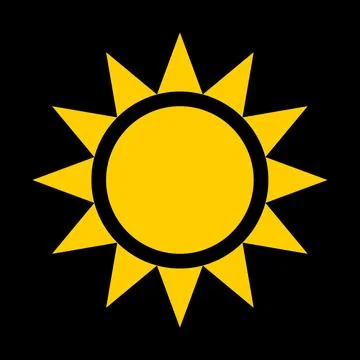 Simple image of the sun Stock Illustration