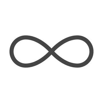 Simple infinity mark icon. Unlimited sign. Vector. Stock Illustration