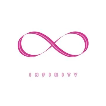 Simple Infinity symbol pink イラスト素材