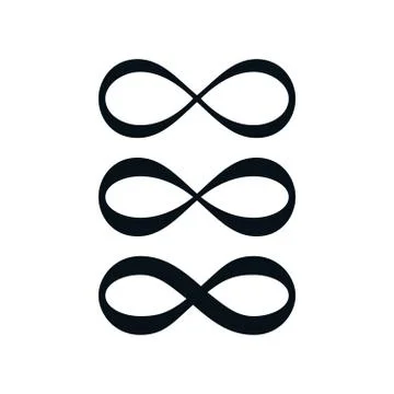 Simple infinity symbol set Ilustración de archivo