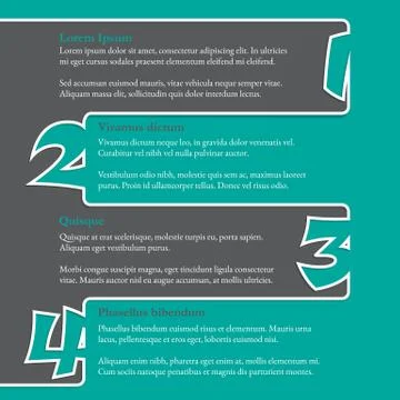 Simple infographic design with cool numbers Stock Illustration