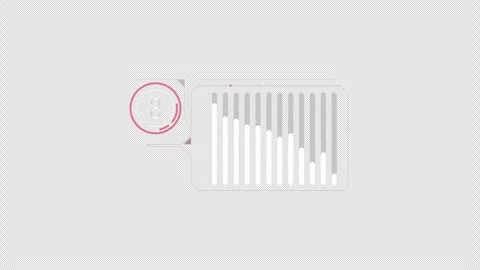 Simple infographic of the dollar downtrend on alpha channel. Stock Footage 264080500