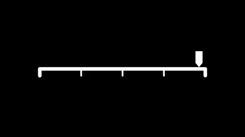 Simple infographic timeline icon animation isolated on black background Stock Footage 332303544